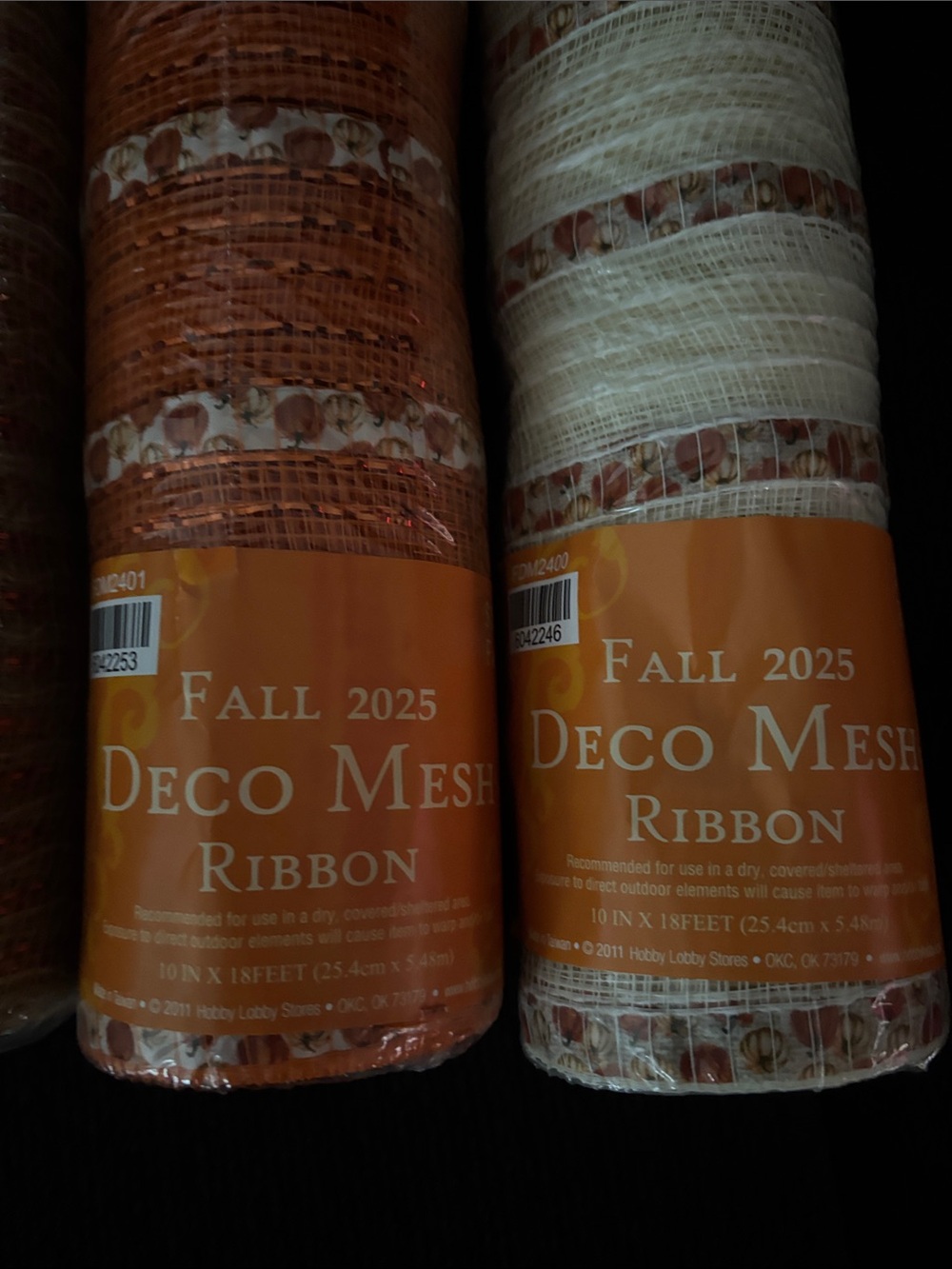 Fall Mesh Ribbon 4 pack - Picture 3 of 3